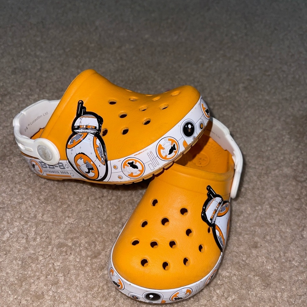 Orange BB-8 Themed Clogs